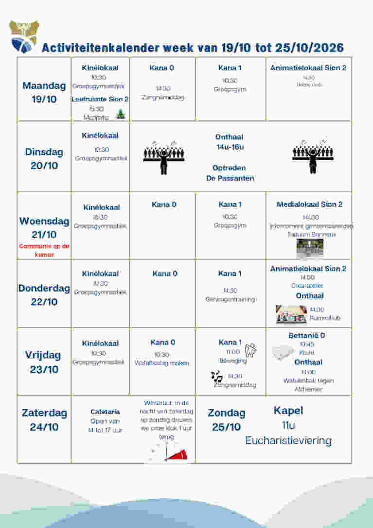 Actn kalender Oktober