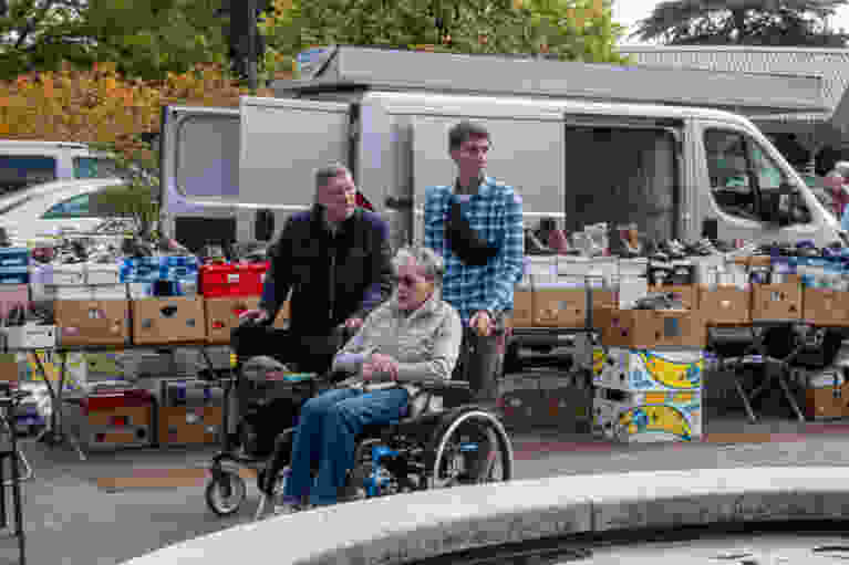 Markt op de parking