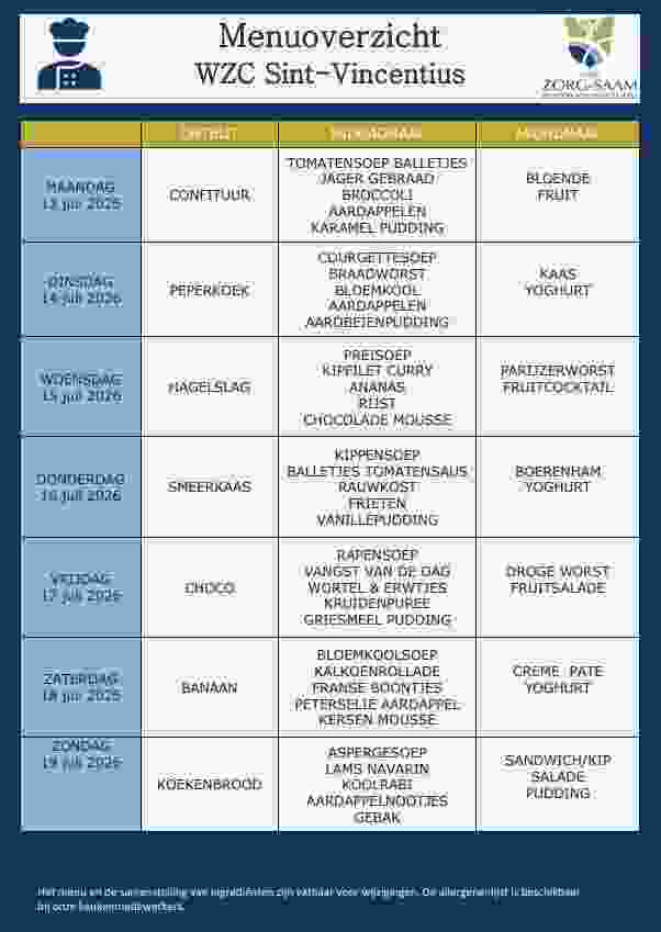 Menu 13 07