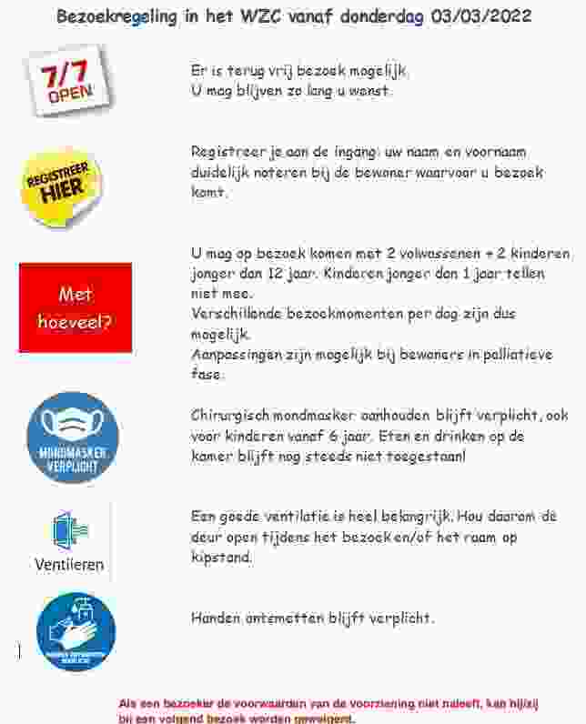 Bezoekregeling 03 03 22